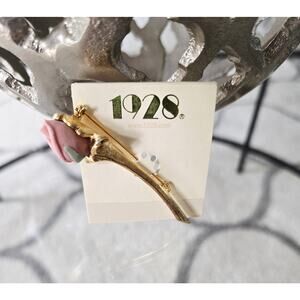 1928 Gold Pink Flower Pin New